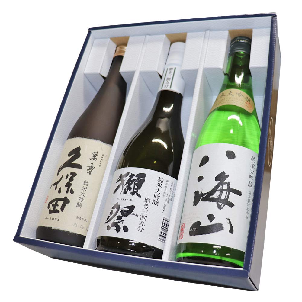 Amazon.co.jp: 銘酒 飲み比べセット 720ml×3本 久保田 萬寿 純米大吟醸