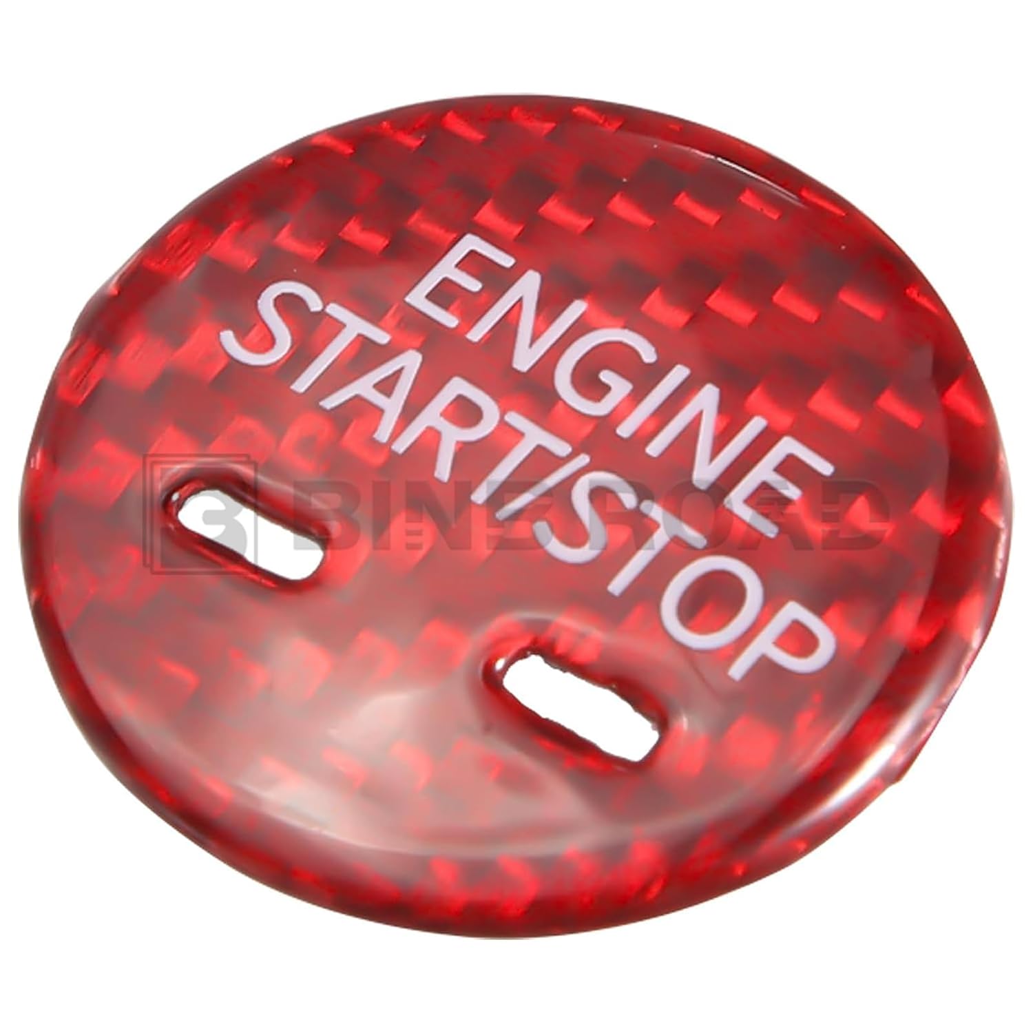 Engine Start Stop Push Button Cover Trim Carbon Fiber Compatible with Cadillac XTS XT5 CTS CT6 XT5 SRX Escalade 2013-2020,Red