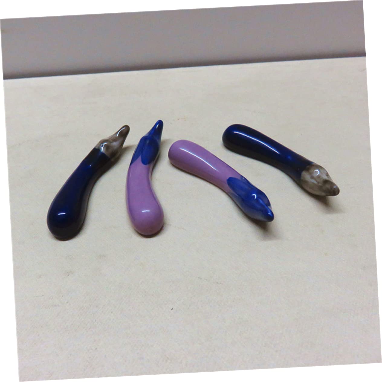 FUNOMOCYA 6 Pcs Chopsticks Rest Holder Cute Chopstick Rest Cartoon Chopstick Holder Eggplant Chopstick Pillow Eggplant Chopsticks Holder Chopsticks Holder for Home Chopstick Container Navy