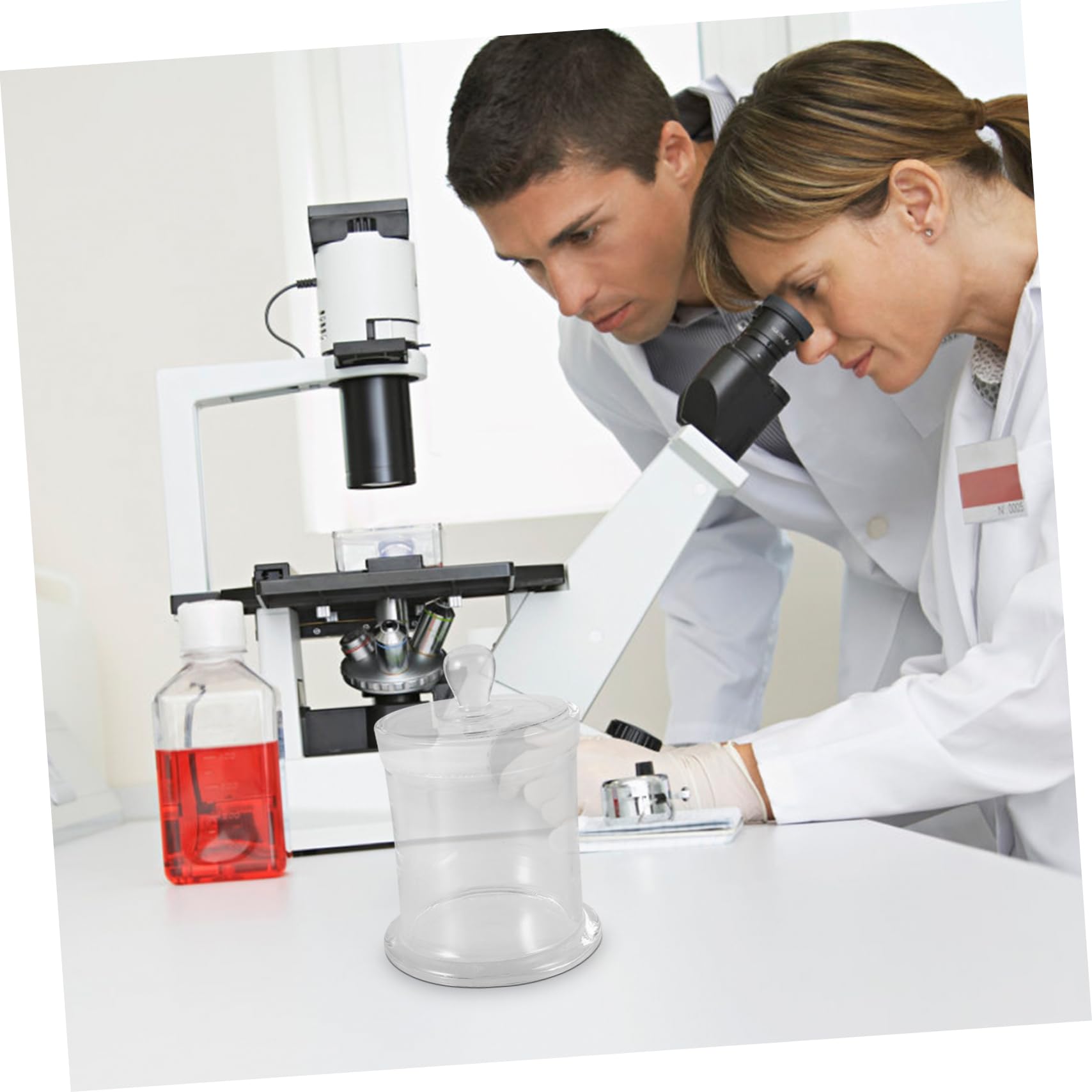 Garneck Barattolo Vetro Per Colorazione Contenitore Trasparente Per Campioni Per Microscopio Bottiglia in Vetro Per Laboratorio Conservazione Per Uso Scientifico