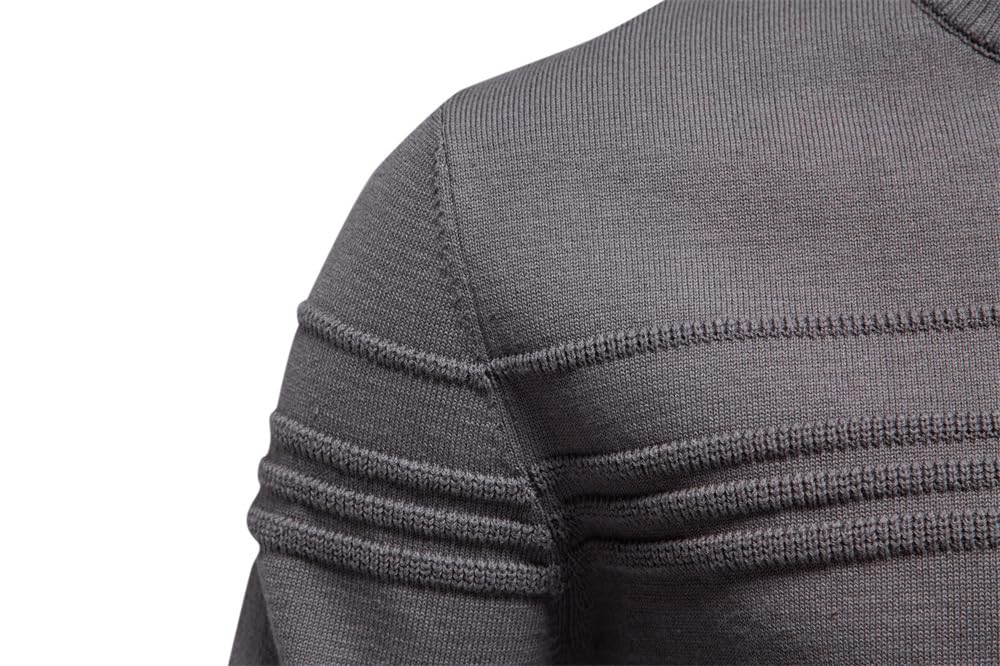 Générique Pull col Rond Homme Pulls Manches Longues Chaud Pull Uni Chandails Homme Pullover Sweater Basique Casual Slim fit