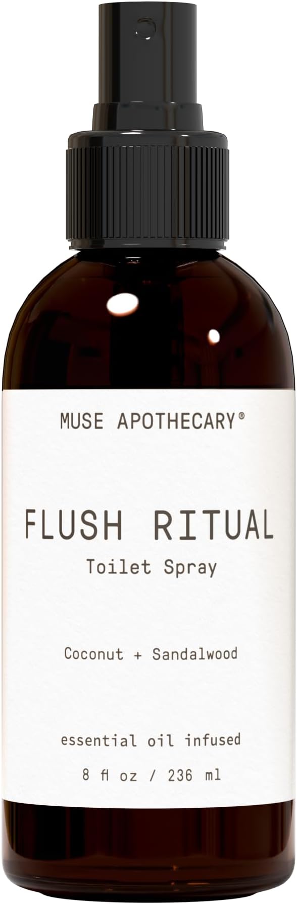 Flush Ritual - Aromatic & Refreshing Toilet Spray, Use Before You Go, 8 oz, Infused with Natural Essential Oils - Coconut + Sandalwood