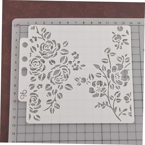 Miniatura 8 de COHEALI Moldes en miniatura para ballena, hojas de dibujo, plantillas de dibujo, regla de encaje, plantillas huecas para pintar cestas en forma de