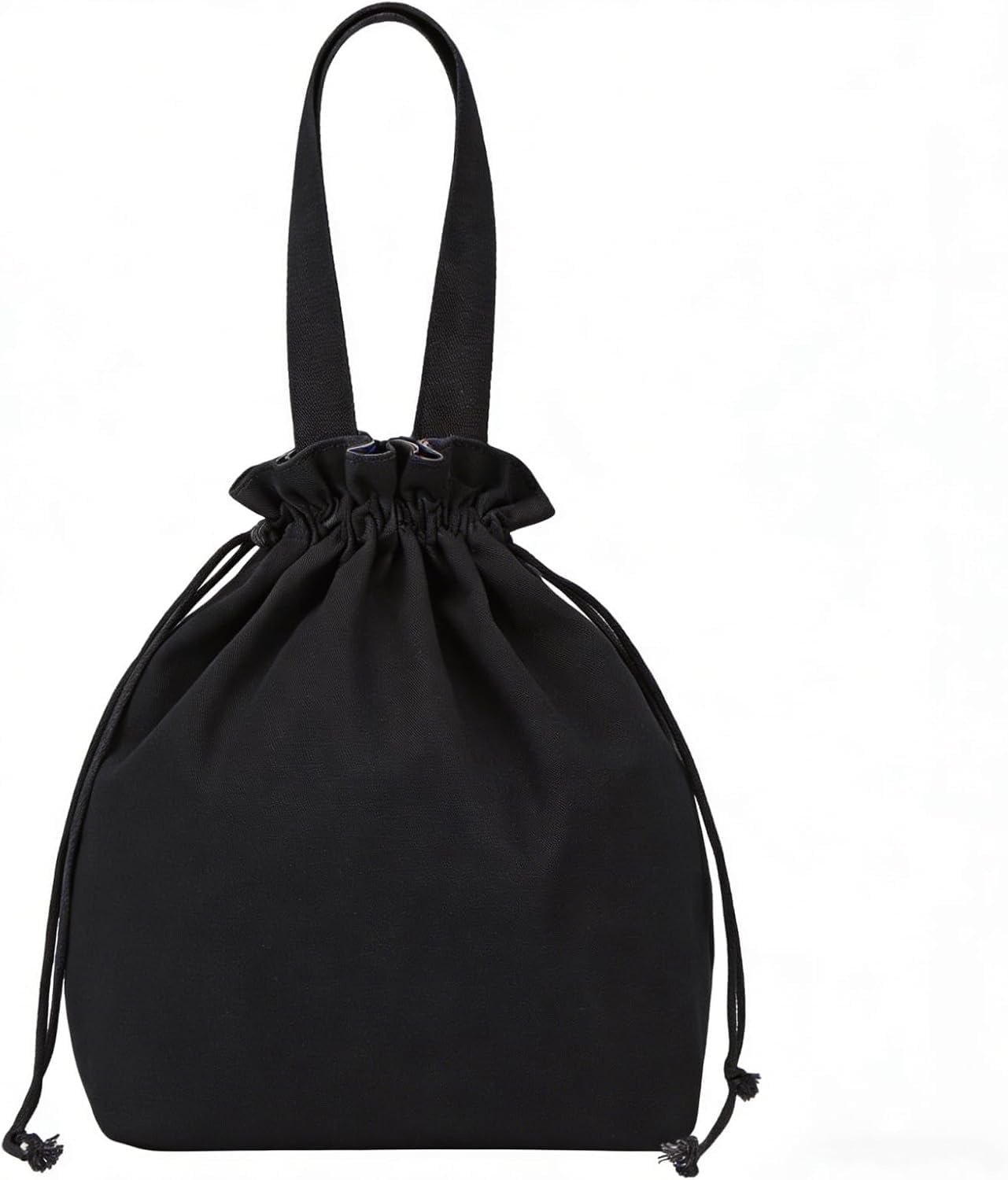 Insulated Lunch Bag with Drawstring Closure, Green, Reusable Tote for Meals (Black)-image-3