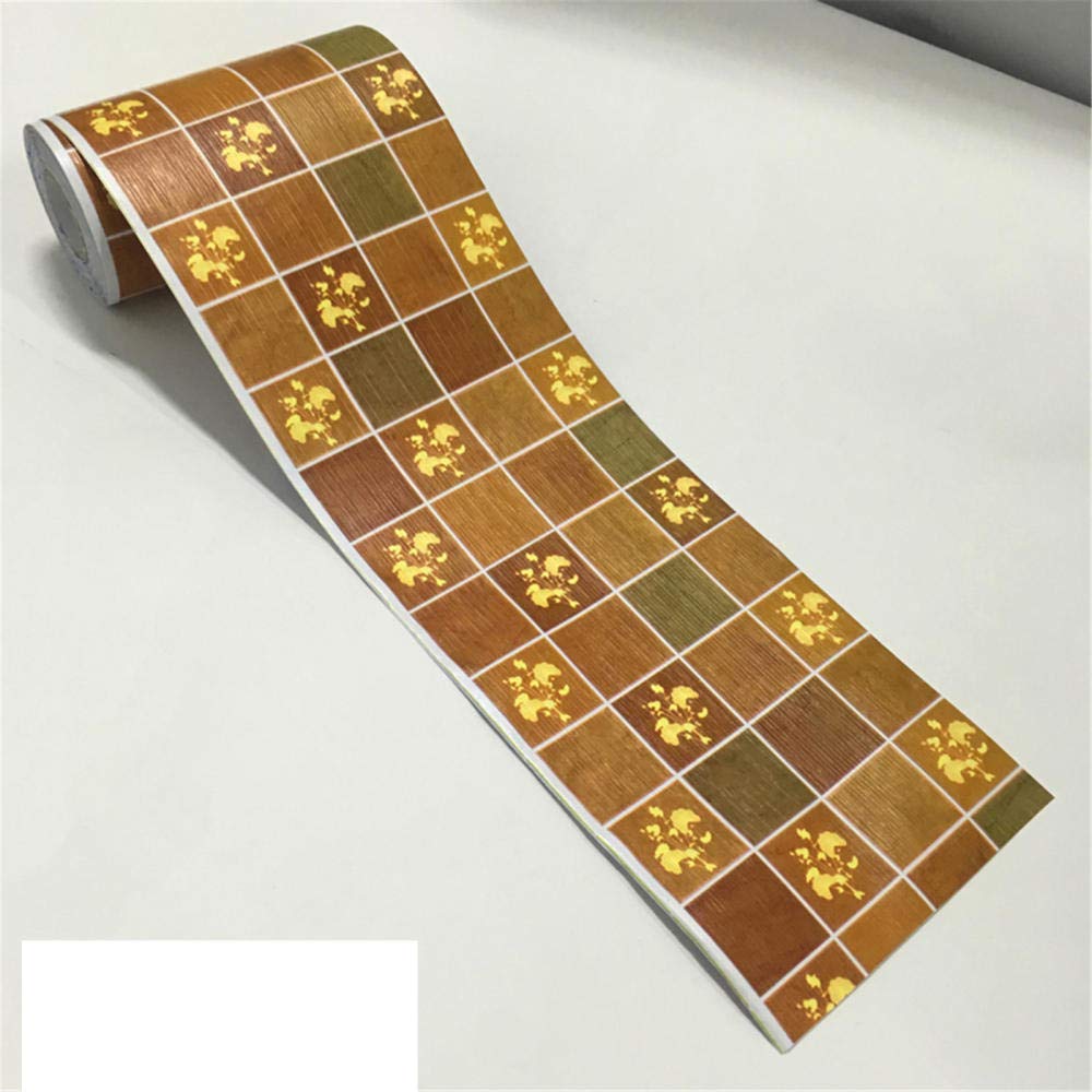 Sdsdgrw Brown Mosaic Wallpaper Border, Self Adhesive Wallpaper Border Multicolor(Brown Mosaic)