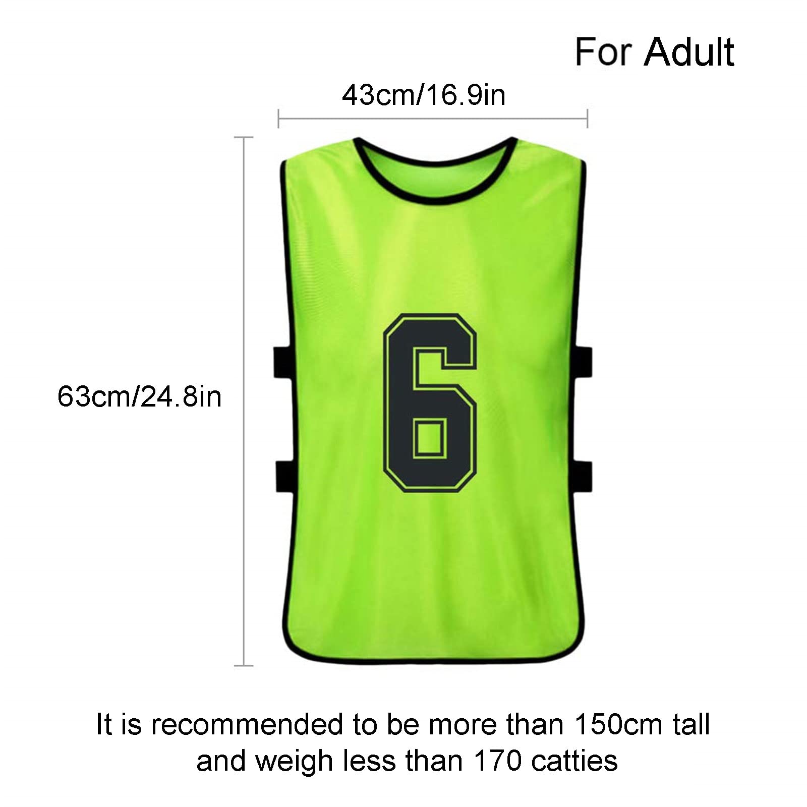 12 Stück Atmungsaktives Mesh Scrimmage Weste/2 Farben Markierungshemden/Trainings-Leibchen/Basketball/Football für Jugend and Erwachsene Teamsportbedarf Fußballtraining