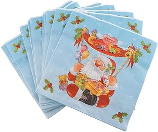 100pcs Christmas Paper Napkin Party Napkins Disposable Tissue for Xmas Birthday Party Supplies - Santa Claus