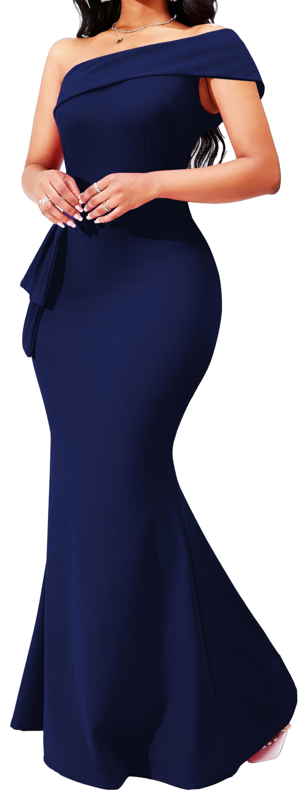 sexycherry - Mono formal para mujer, elegante, largo y recto, con cremallera