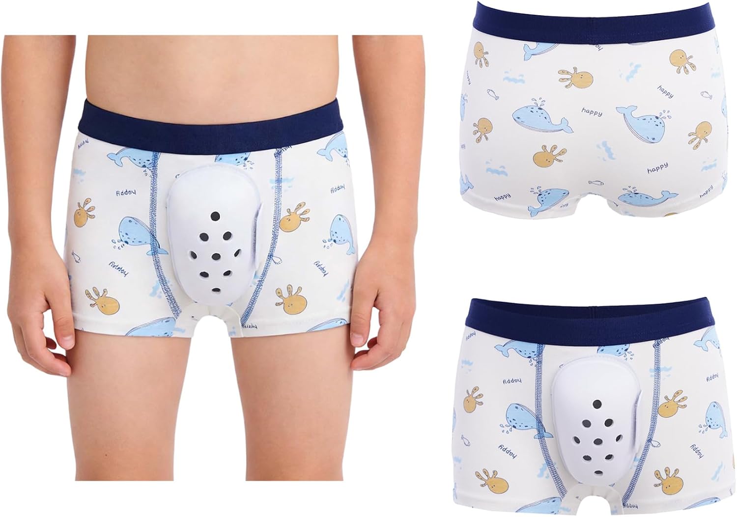 Kids Boys Special Needs Adaptive Underwear for Casual Daily Wear Breathable Protective Cover Underpants