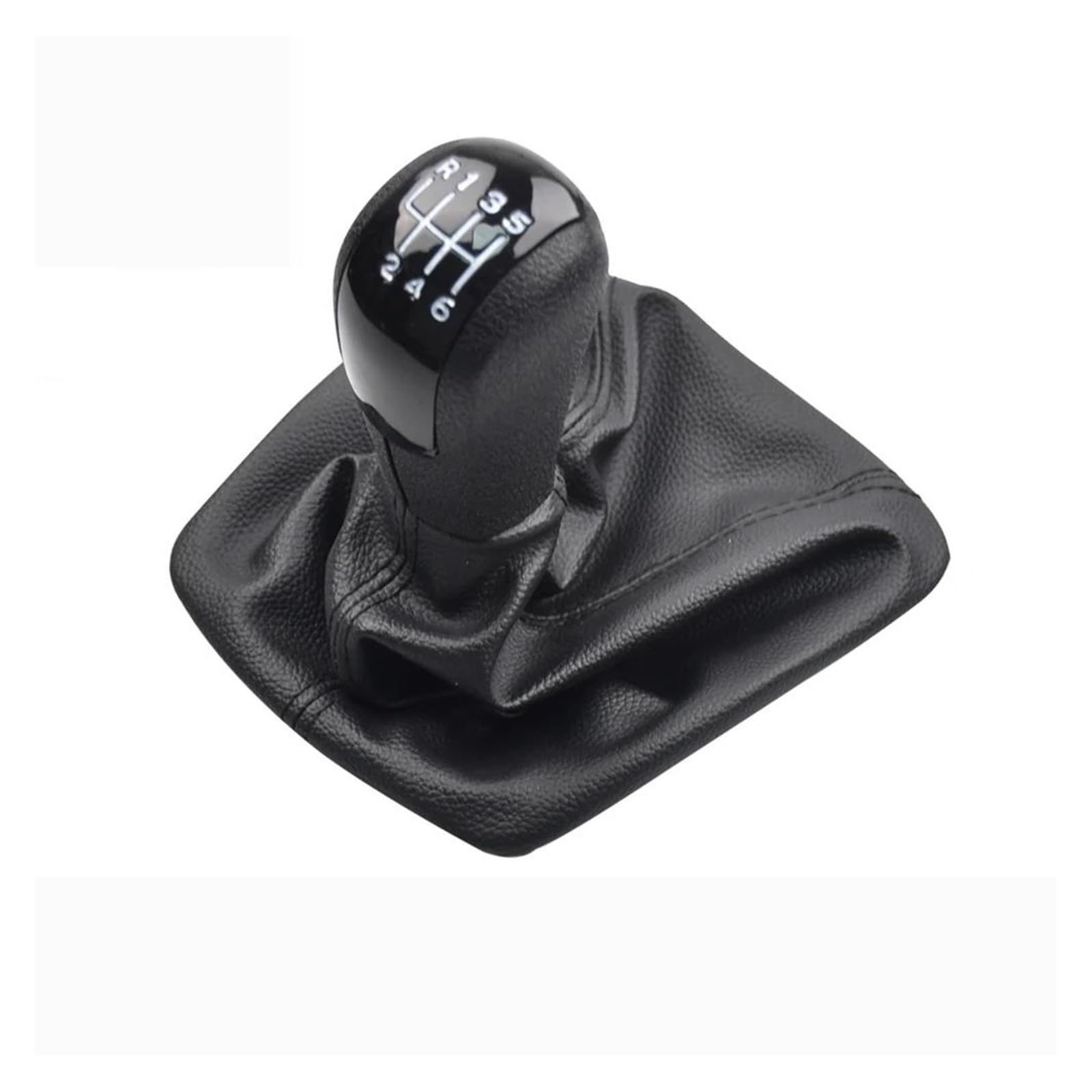 Zncojl Black Car Gear Stick Knob For Skoda For Octavia 2004-2012 Manual Gear Shift Knob Lever Gaiter Boot Cover Case No Modification Required