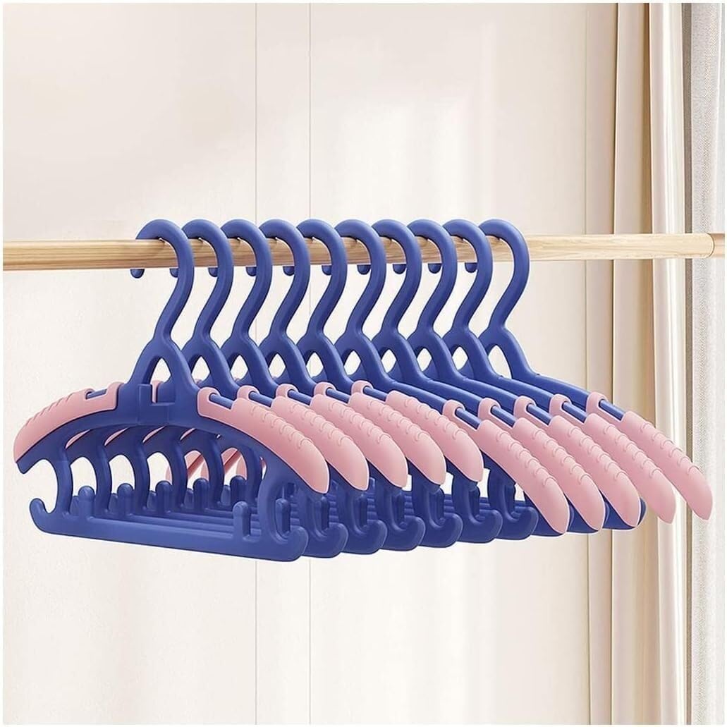 HCZKIUJY Clothes Hangers Baby Hangers For Clothes 10 Pack Plastic Durable Non Slip Hangers Adjustable Hangers hangers for clothes non slip