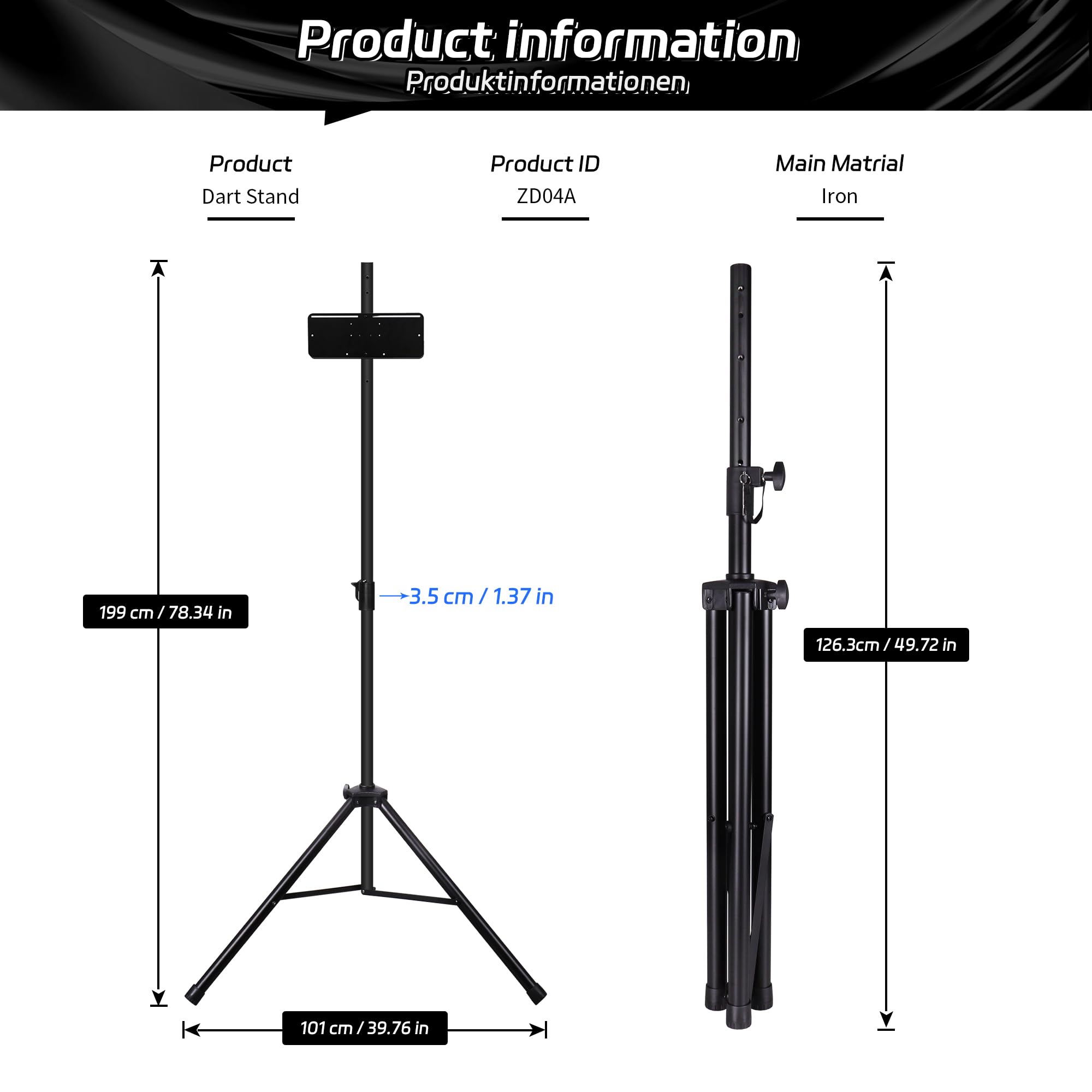CyeeLife Supporto professionale per bersaglio per freccette classiche ed elettroniche