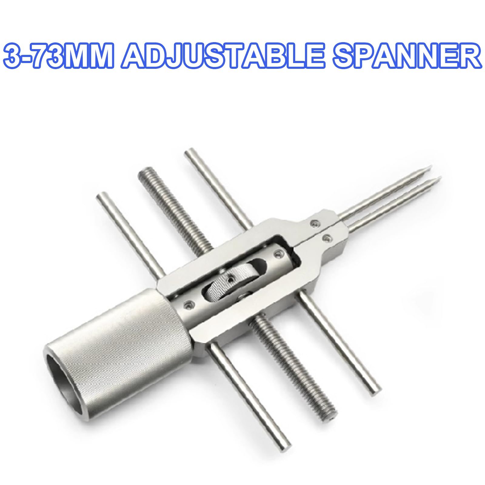 Alicates de anillo a presión ajustables, llave óptica universal de 3 a 73 mm, dedal desmontable de doble extremo, par máximo de 9 N·m para quitar la instalación del anillo de espejo