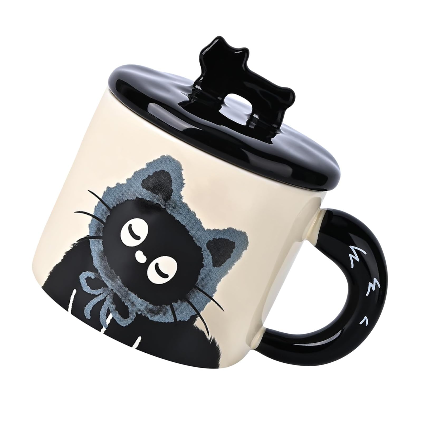 yanwuwa New 370ML Creative Cats Personality Ceramic Coffee Mug Souvenir Gift Drinkware Drinking Cup for and Home Use Home and Cup
