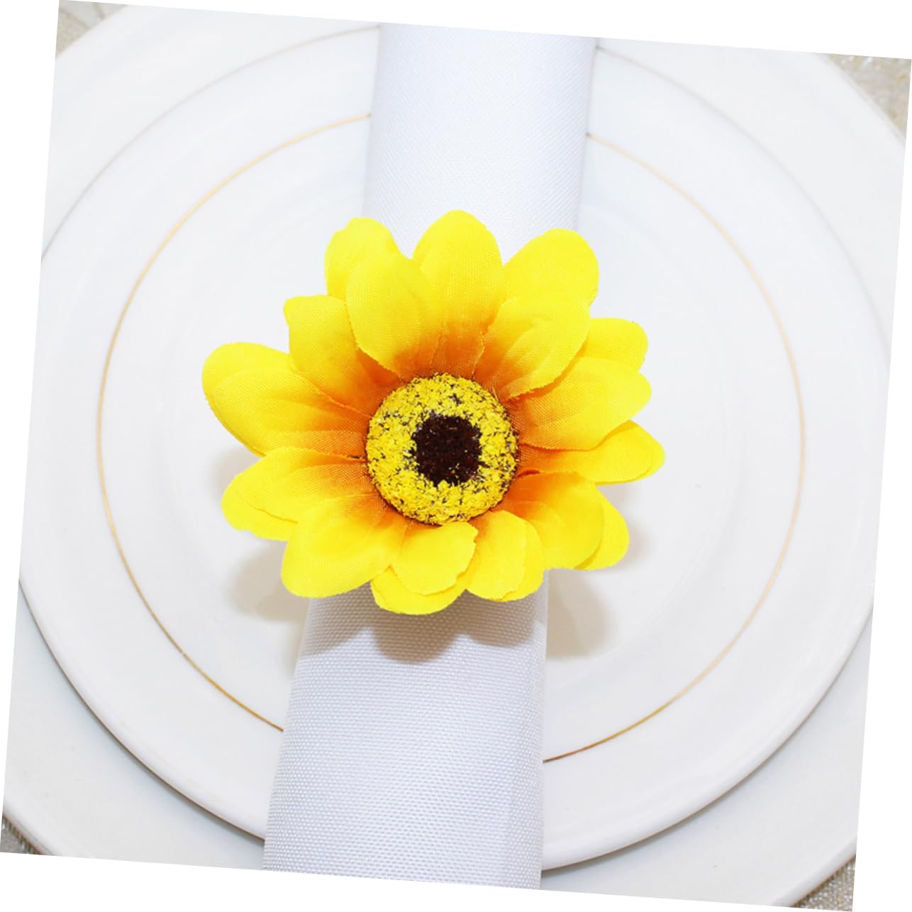 Alipis 5 Set Portatovagliolo Portatovaglioli Girasole Porta Tovagliolo Da Pranzo Moderno Porta Portatovaglioli Anelli Da Tovagliolo Da Tavolo Plastica Yellow 4 Pezzi*5