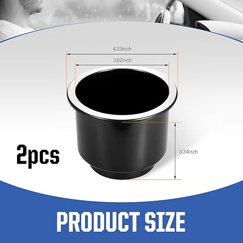 Miniatura 2 de Paquete de 2 portavasos de automóvil, soporte de plástico para bebidas, decoración de base de taza de té impermeable, insertos para portavasos de