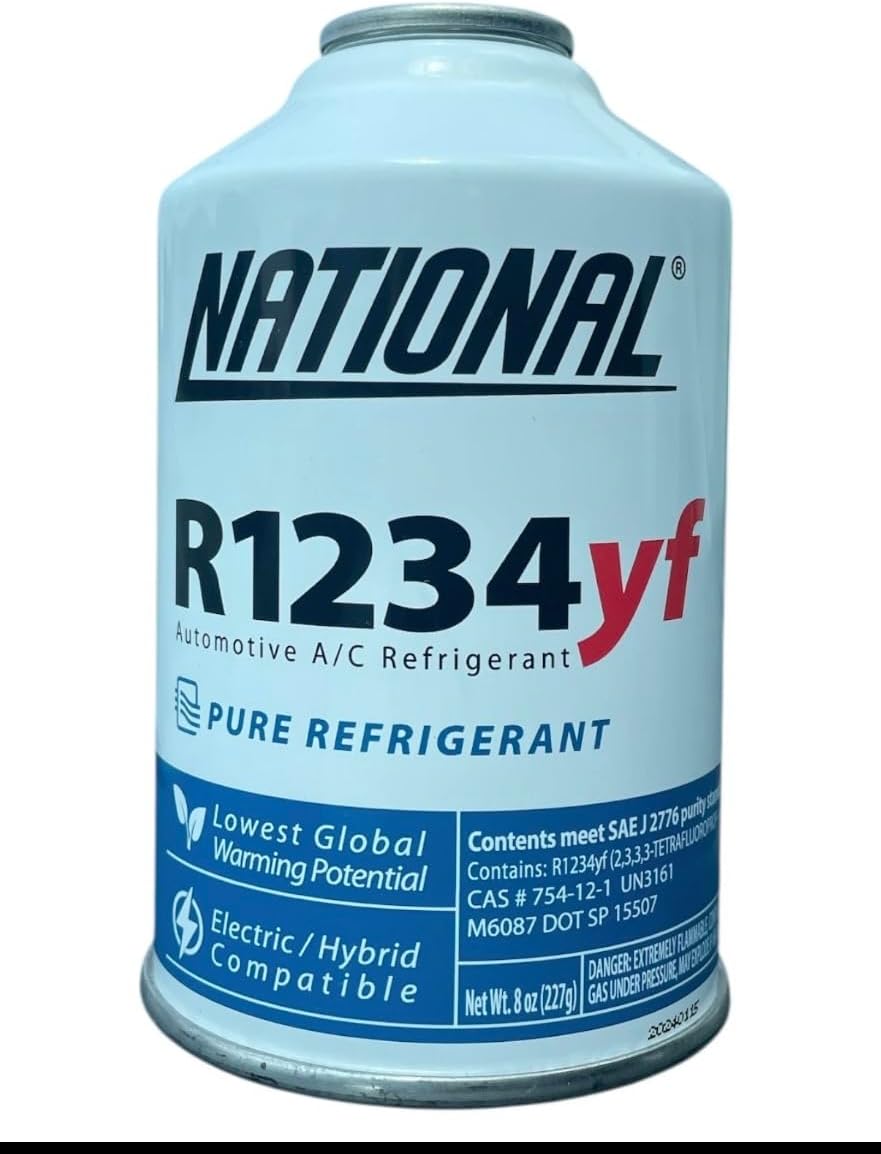 R1234yf (1) Replacement Compatible Automotive ac REFRIGERENT 8 oz can with self Sealed Valve Easy use-Made in The USA Safe for Vehicles Replacing R1234YF