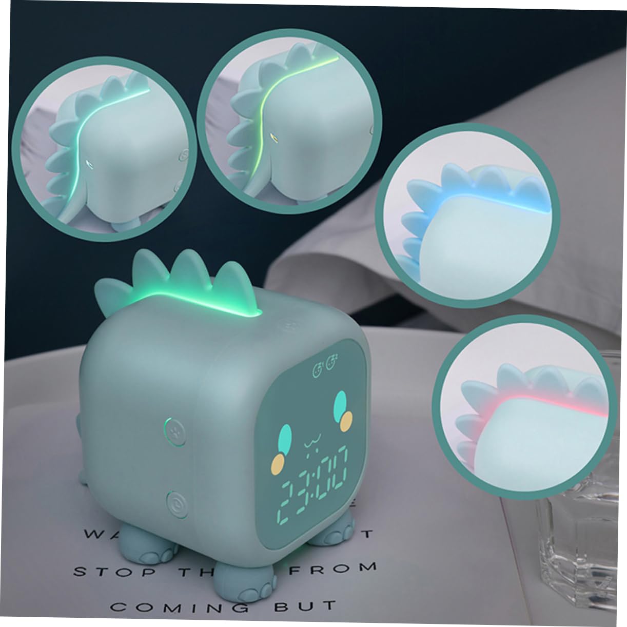Orologio Sveglia Digitale Creativo Per Ragazzo Ragazza Con Luce Notturna Funzione Di Controllo Vocale e Display Della Temperatura Decorazione Da Comodino Multifunzionale Per La