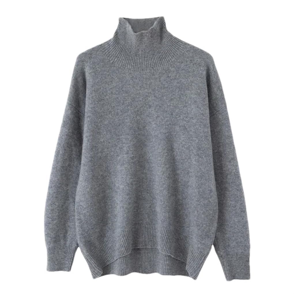 Maglioni da donna in lana a collo alto allentato casual pullover morbido capispalla maglioni