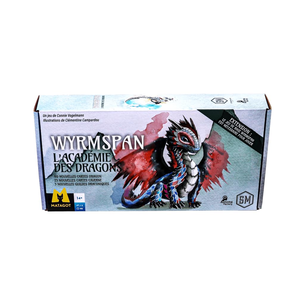 Wyrmspan – Dragon Academy | Official Expansion | New Dragons, Caves & Guilds | New Goals | Requires Base Game
