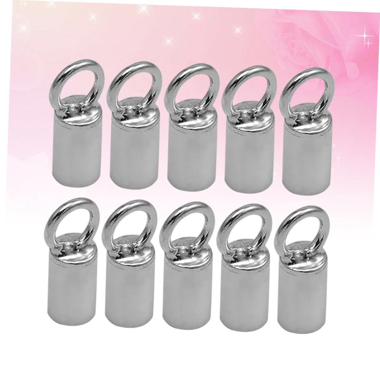 10 Stück Rohr Endverschlüsse aus 925 Silber für Armband und Fußkette Feine Verarbeitung Selbstgemacht Zubehör Seilkappen für Schmuckherstellung und Scrapbooking
