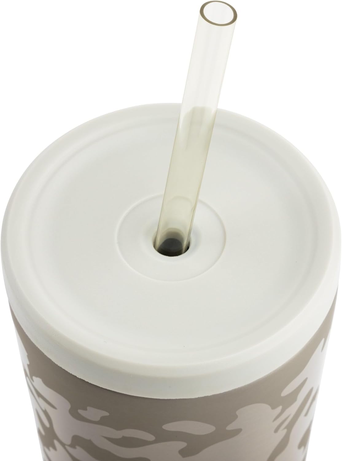 Manna Ranger Double-wall Insulated Stainless Steel Tumbler with Leak-proof Smart Seal Lid and Reusable Tritan Straw - 24 Oz - White Camo - Image 3