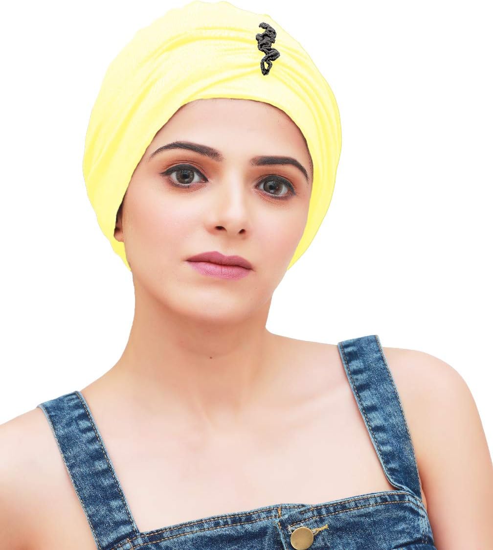 Women's Bamboo Viscose Iris Cap (HS122_Yellow)