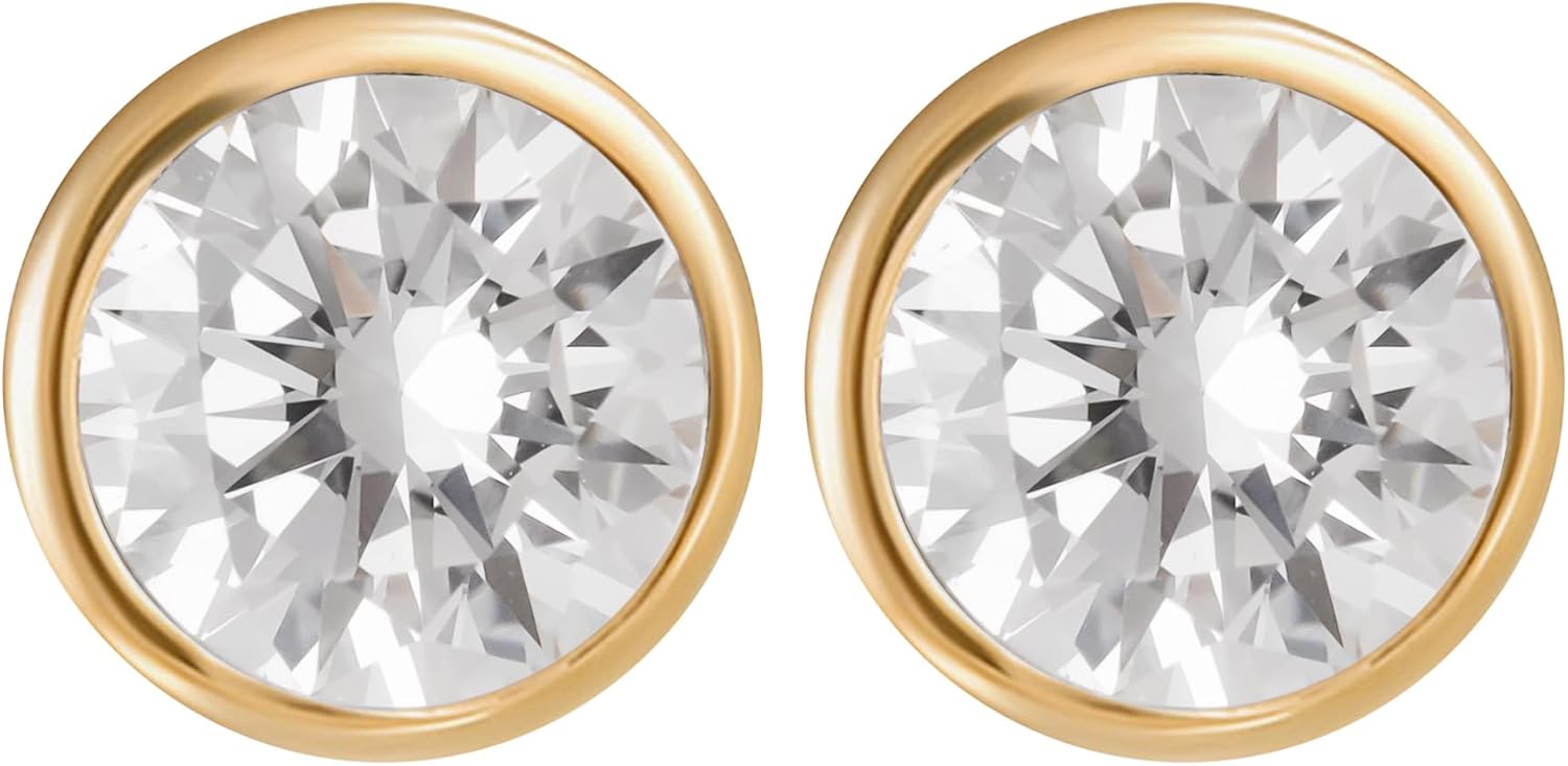 Waterproof Stud Earrings for Women | Hypoallergenic Earrings | Gold Plated Studs | Silver Studs | 18K Gold PVD Plated | Tarnish Free Jewelry | Cubic Zirconia Earrings