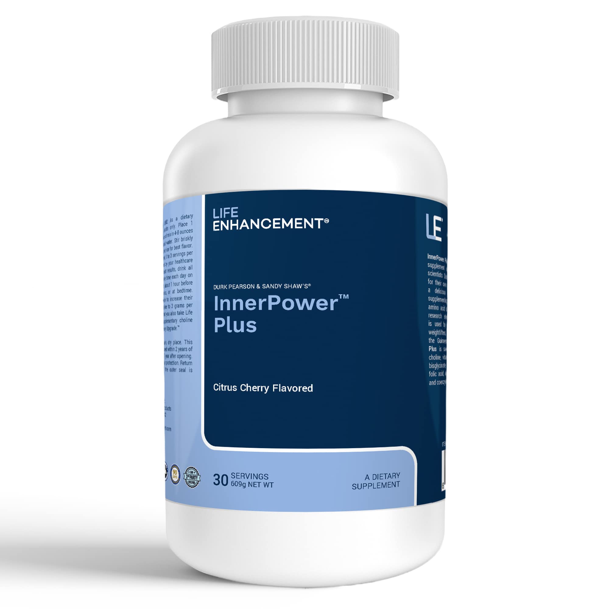 Life EnhancementInnerPower Plus | Increase Health of Muscles, Memory, and Immune System | Amino Acids, B Vitamins, Choline, Folate, Minerals, and More Plus Gamma-tocopherol and CoQ10 | 30 Servings