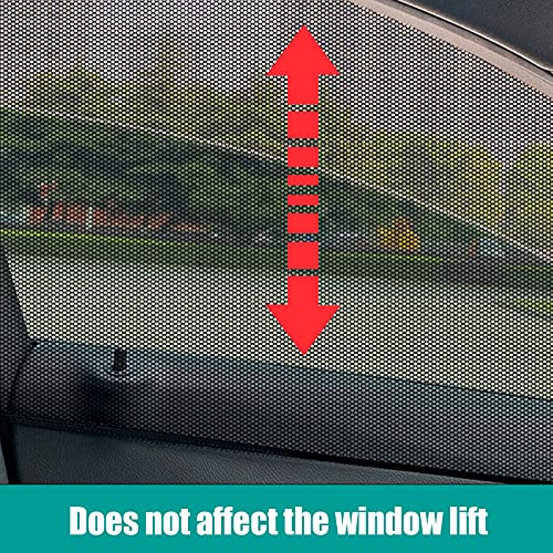 Videopup Universal Car Side Window Sun Shade, 2Pcs Car Front Window Sunshade Cover + 2Pcs Curved Rear Window Sunshade Cover #TOP6