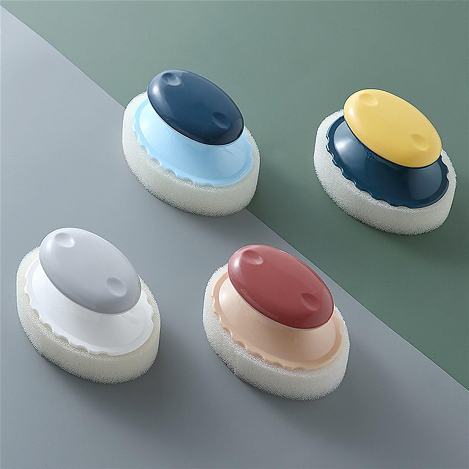Esponjas Cepillo De Mesa De Esponja, Limpieza De La Cocina del Hogar, Cepillo De Estufa, Cepillo De Limpieza De Olla Esponja (Color : BLU)