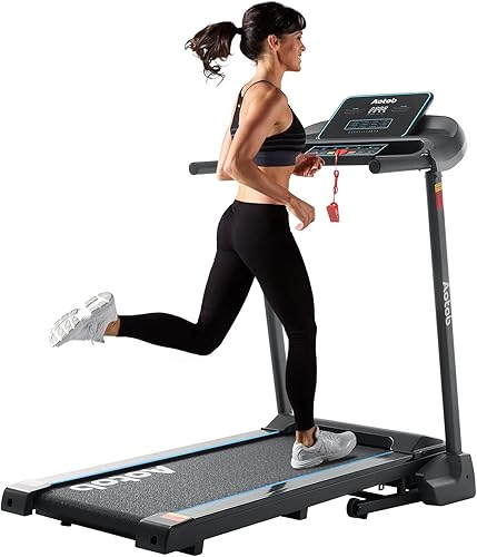 ACCPO Caminadora plegable para el hogar caminadora eléctrica máxima de 25 HP para correr y caminar trotar ejercicio con pantalla LED 12 programas