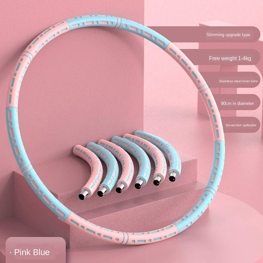 Hula Hoop, Fitness Hula Hoop, Abnehmbarer Hula Hoop aus Edelstahl mit 94 cm Durchmesser, geeignet für Fitnessstudio/Zuhause/Büro/Outdoor und andere Orte