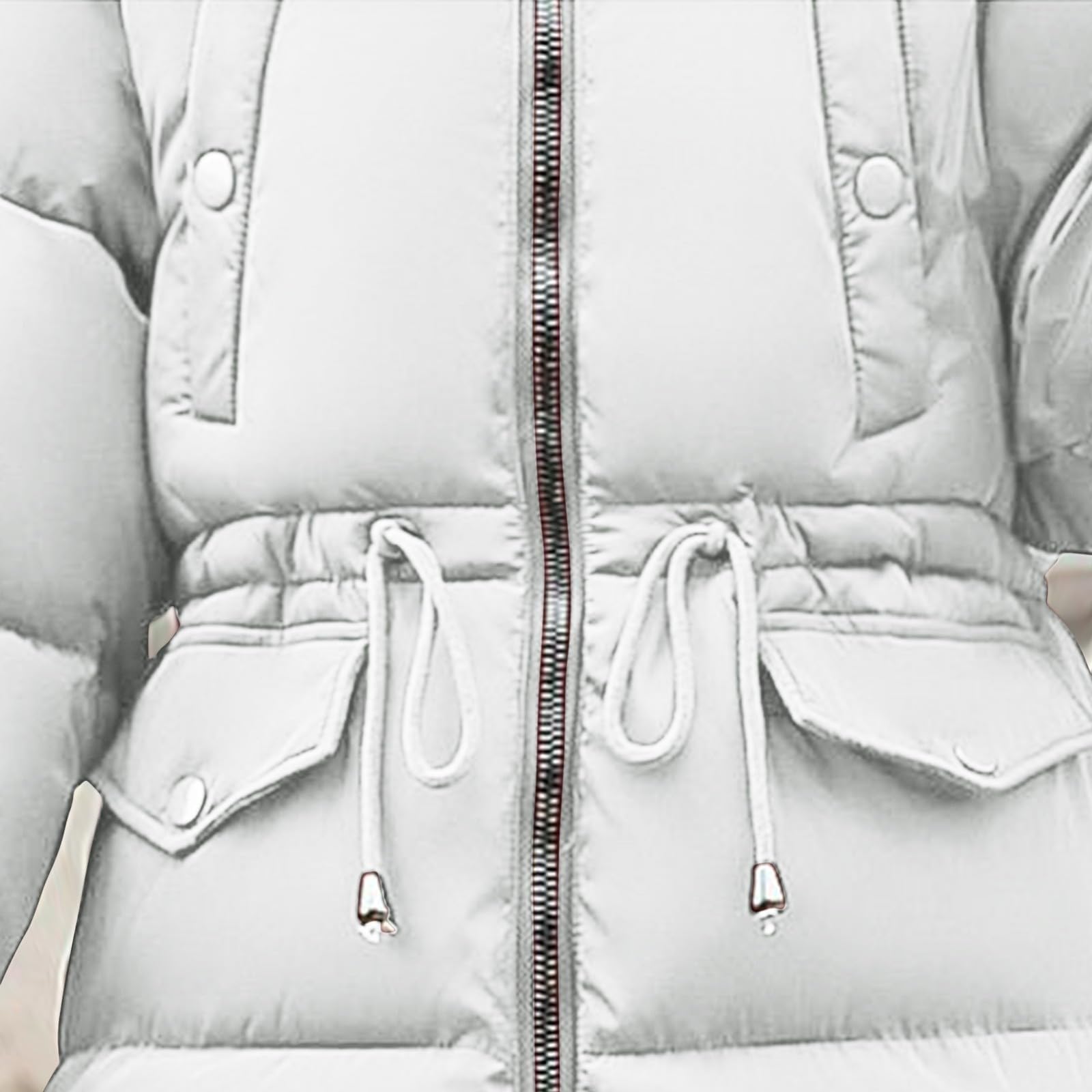 Piumino da donna invernale trapuntato lungo piumini da donna leggero giacca impermeabile con cappuccio in pelliccia taglie forti slim trench caldo capispalla