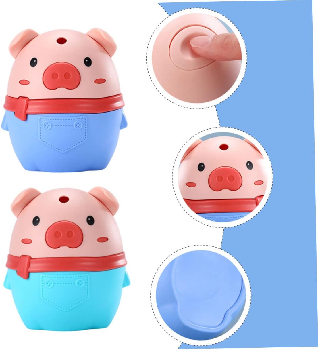 2pcs Push-type Toothpick Dispenser Creative Toothpick Holder for Home and Parties Assorted Boxes Fun and Practical Kitchen Accessory Color