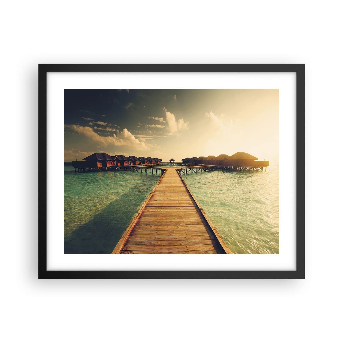 ARTTOR Poster Cadre Noir 50x40 cm Affiche Paysages Maritime - 4951 - P2B