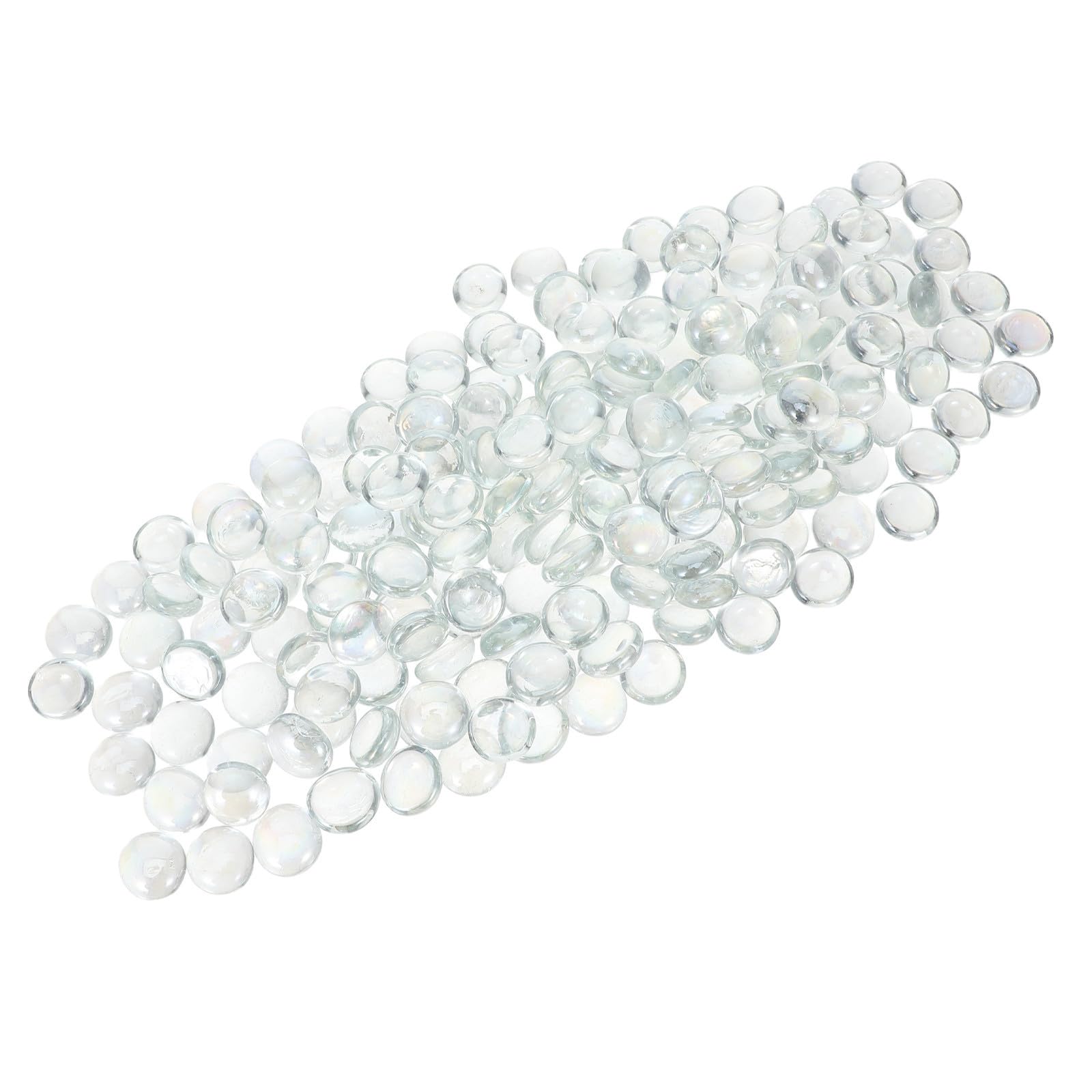 POPETPOP Piedras Decorativas para Macetas de Vidrio Plano y Redondo, 4lb por Paquete, Resistentes al Color Brillante Refracción de Luz, Ideales para Centros de Mesa y Decoración