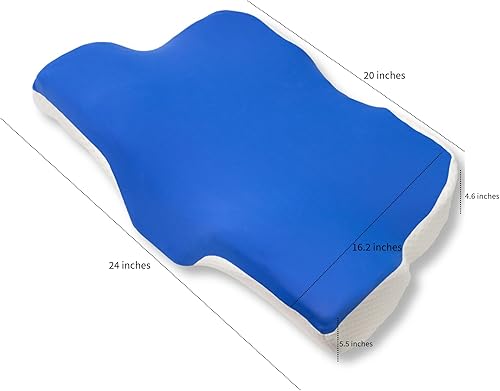 Miniatura 6 de Almohada cervical ergonómica de espuma viscoelástica para aliviar el dolor de cuello, almohada ortopédica de contorno ajustable para dormir, gel