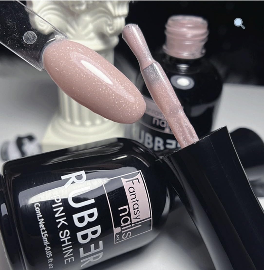 Fantasy Nails Rubber Pink Shine Base Coat Gel, 15 ml