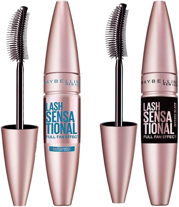 Maybelline New York Lash Sensational Yelpaze Etkili Suya Dayanıklı Siyah Maskara & Lash Sensational Yelpaze Etkili Intense Black Maskara - Ekstra Siyah Makyaj Seti