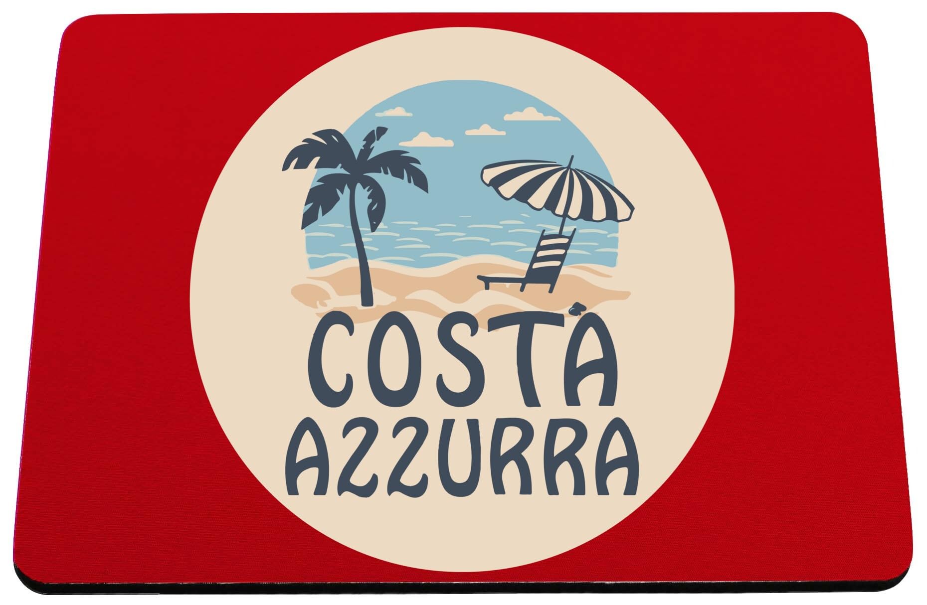 APSRA Costa Azzurra Printed Mouse mat pad Accessory Black Rubber Base 240mm x 190mm x 60mm 634