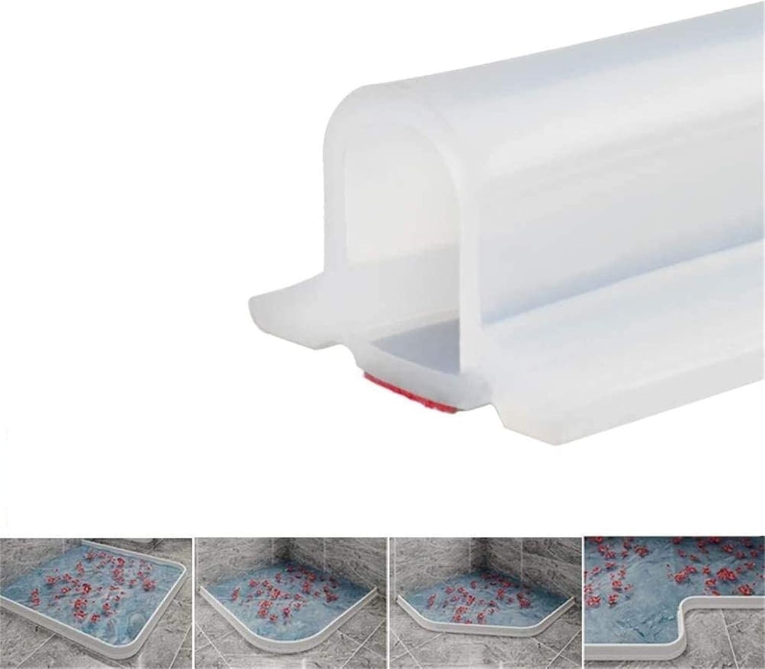 ACESOME Duschkante Wasserdicht 1.2m - TPE Schwallschutz Selbstklebend Für Bad & Küche