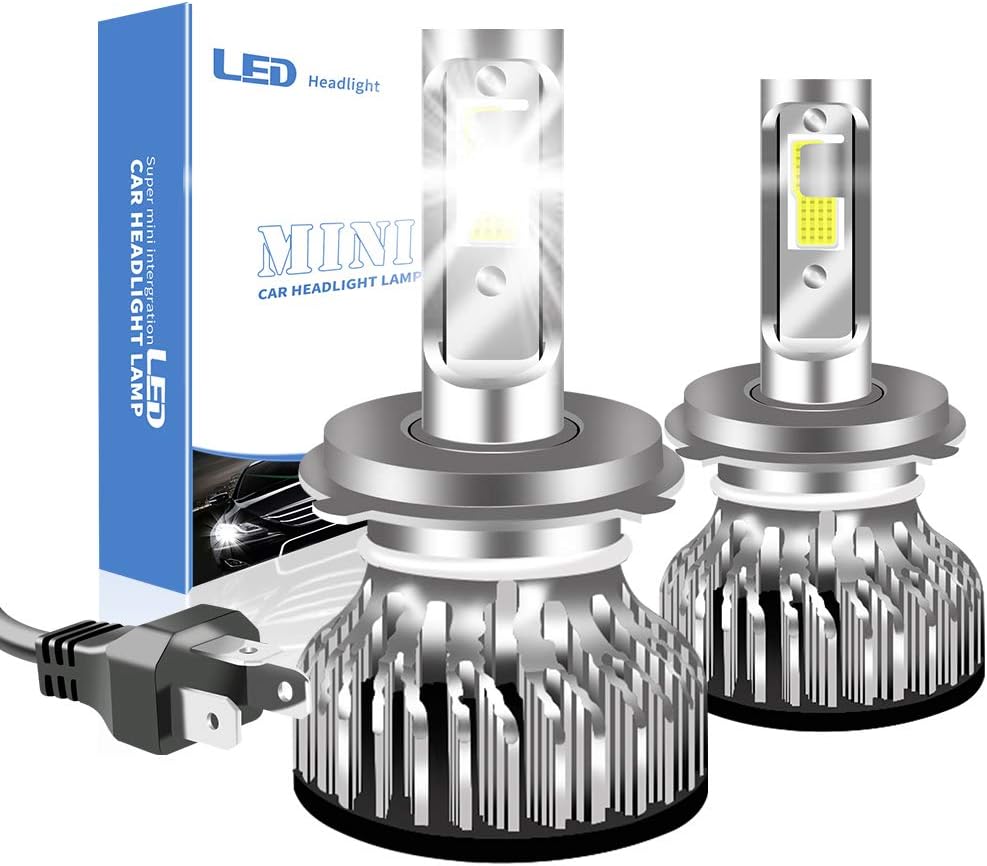 Chemini Kit de conversión de faros LED H4 de haz largo/bajo superbrillante 10000LM 100W blanco 6000K bombilla de faro LED chip COB