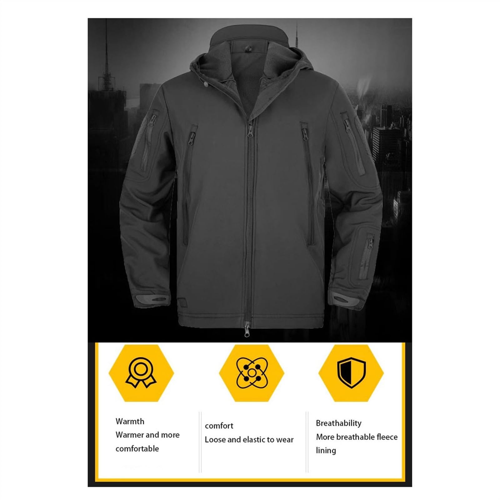 Yytcsjz Tute Da Sci Set 2 Pezzi, Giacca E Pantaloni Da Uomo Con Cappuccio Resistenti All'usura Caldi E Resistenti All'aperto Con Cintura, Tute Da Sci Traspiranti Impermeabili Antivento