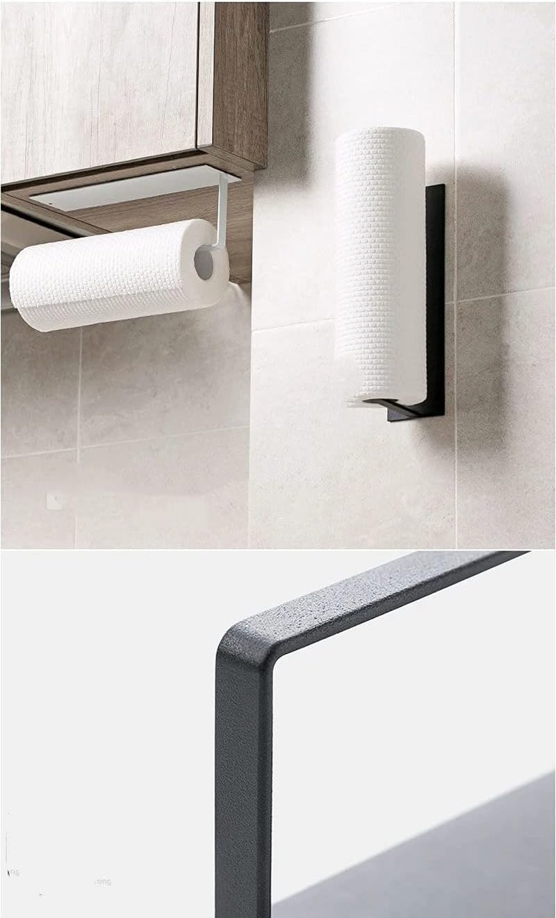 Towel Holder Under Kitchen Cabinet Self Adhesive Paper Stick on Wall(D)
