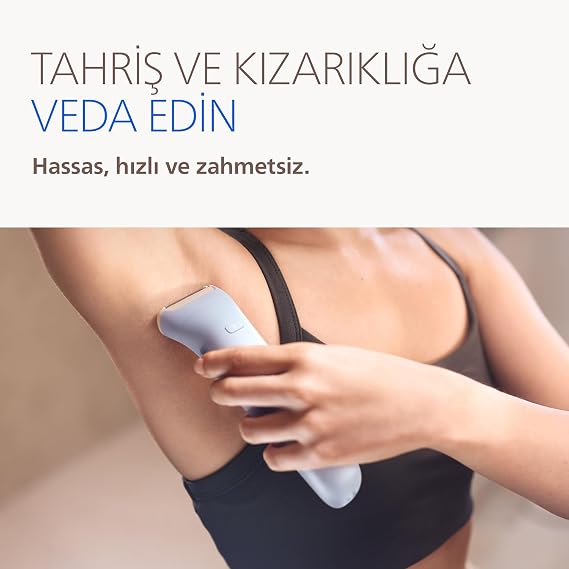 Philips Epilatör Serisi 8000, Kablosuz, Islak ve Kuru Kullanım, ProGuide 360°, LED Işık, 60 Dakika Pil Ömrü, BRE709/05