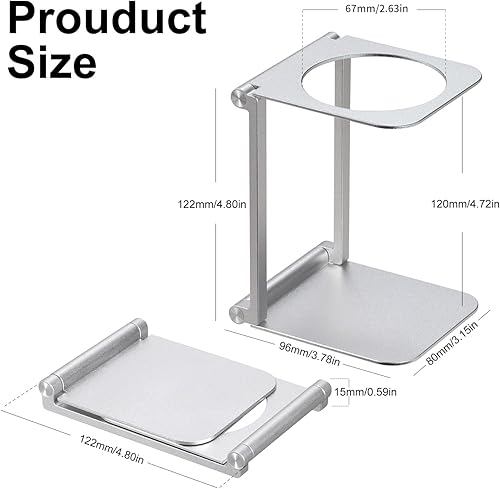 Miniatura 5 de Soporte para gotero, soporte portátil y plegable para máquina de café expreso, soporte de café de oficina con base, adecuado para oficina, hogar,