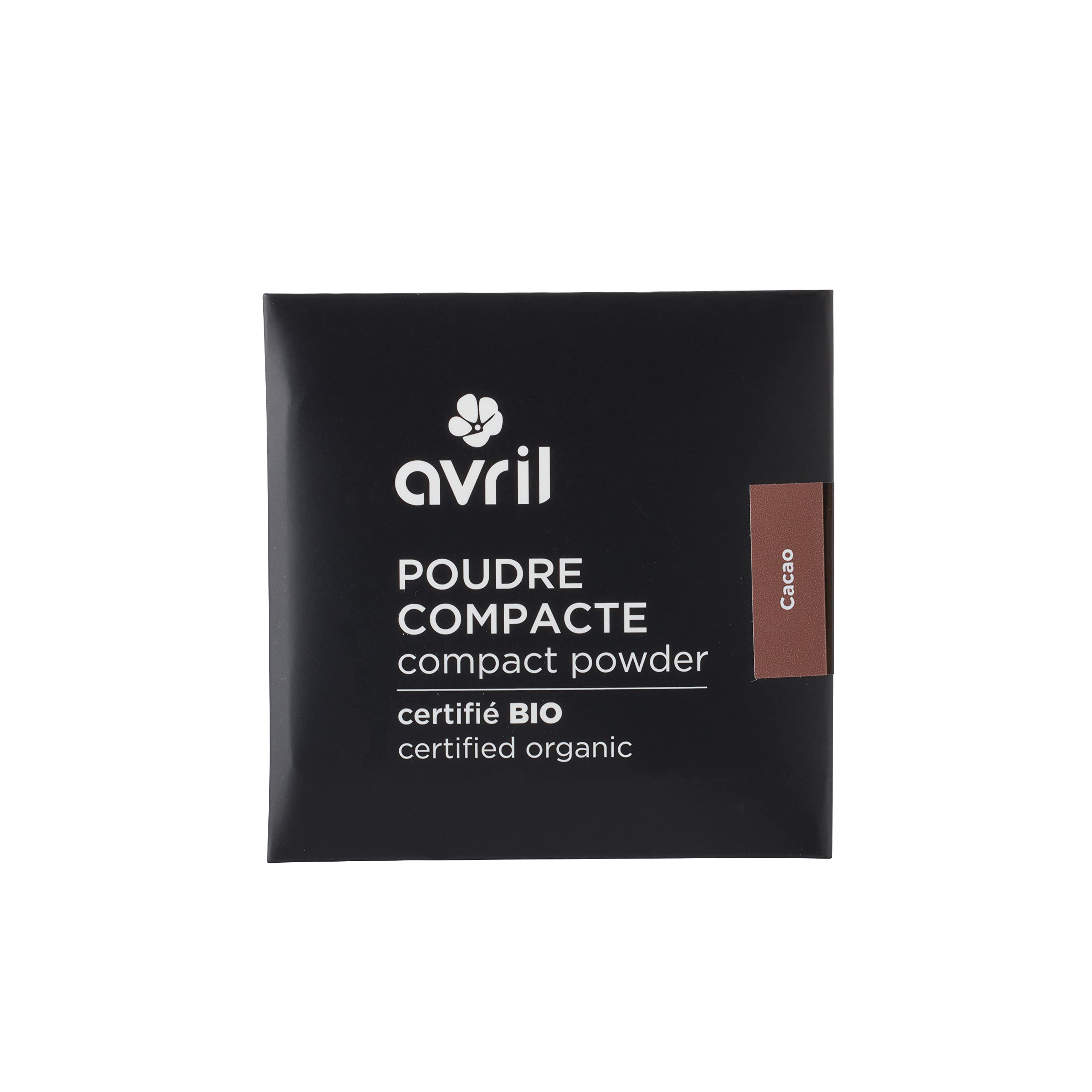 Avril - Poudre Compacte Bio - Texture Soyeuse - Unifie et Matifie le Teint - Vegan, Certifié Bio Ecocert - Fabriqué en France - Recharge 11g