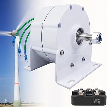 800W Permanent Magnet Electric Motor Generator DIY AC Alternator Permanent Magnet Motor with Controller,Gearless Alternators for Wind Water Turbine,48V