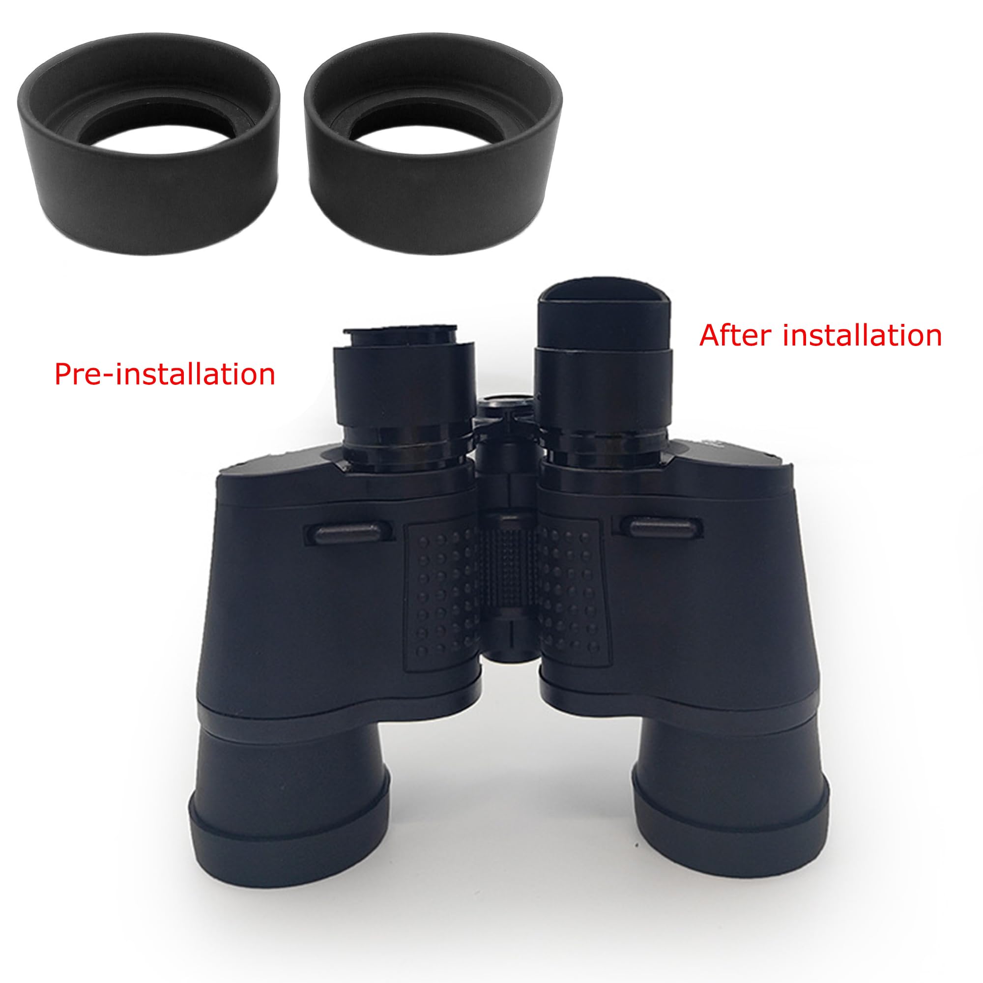 4 PCS Copas de Goma para Ocular 34-38mm Protector Ocular de Goma Suave para Ocular Cubierta de Goma para Ocular para microscopio estereoscópico Goma Suave ángulo Plano (34-38mm)
